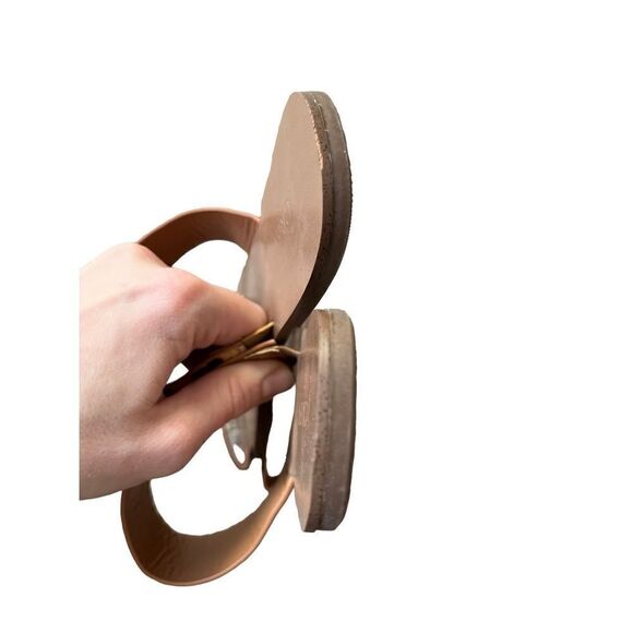 J CREW Sz 8 Leopard Calf Hair Leather Sandals Summer Beach Pool Slide Flats Tan - Picture 11 of 11